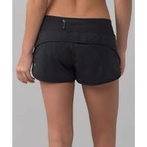 Lululemon Speed Short (Perforated 2.5") Black Womens Size 10